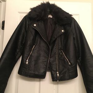 Faux Leather Biker Jacket